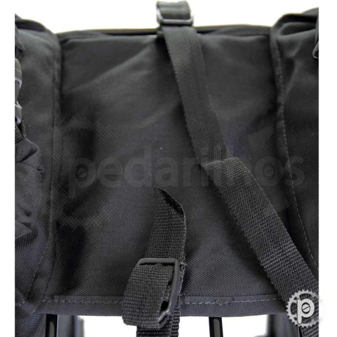 Alforge para Bike 30L Alpamayo Vista da parte superior - Fixação ao bagageiro com fitas e reguladores