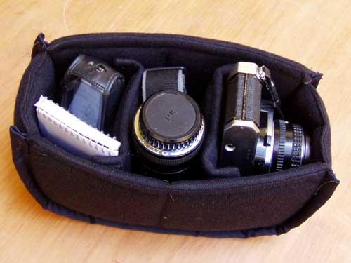 Refil acolchoado para acomodar equipamento fotográfico