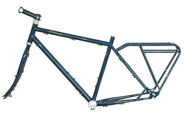 Bagageiro para sua bicicleta: Super Quadro de Cromoly com Bagageiro Traseiro Acoplado. (Marca Tout Terrain)